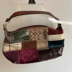 バッグ Vintage Coach Patchwork mini Hand Bag Vintage Coach Patchwork Mini Pouch | eBay